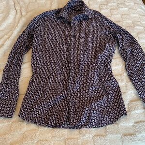 Prada Men's Geometric Pattern Shirt -